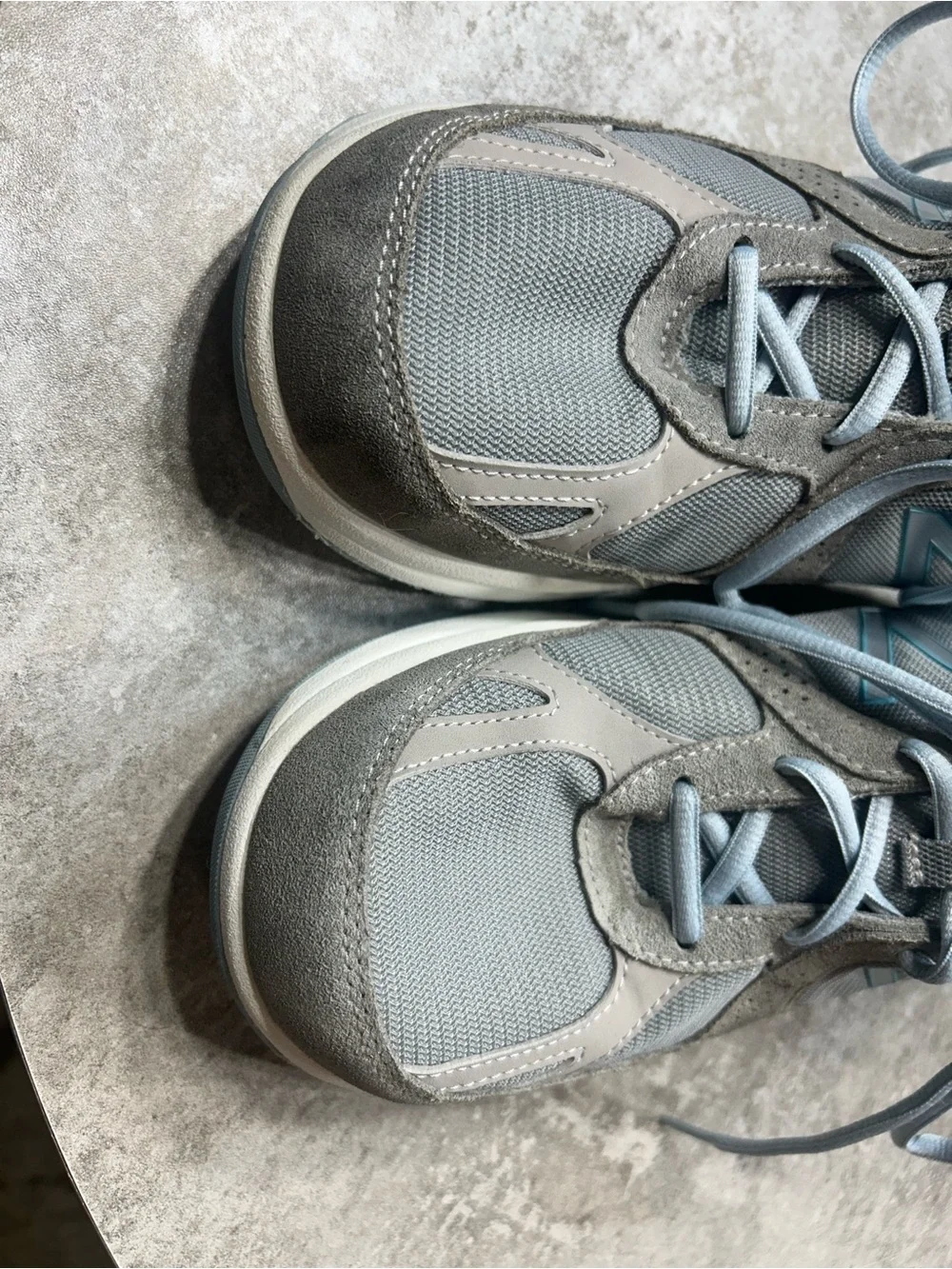 New Balance 877 V1 Women's Size 11 Grey & Light Blue Walking Sneakers Shoes